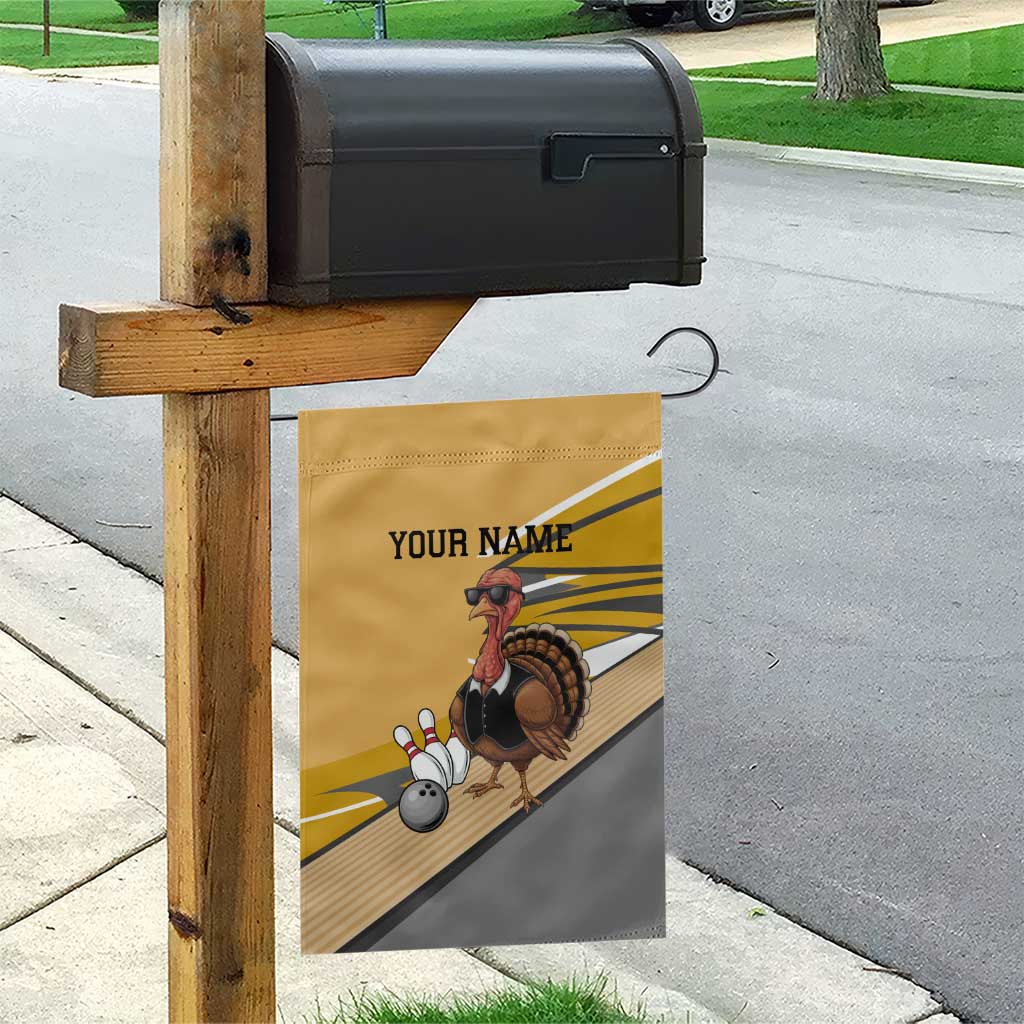 Personalized Cool Turkey Bowling Garden Flag with Sunglasses Pins - Wonder Print Shop