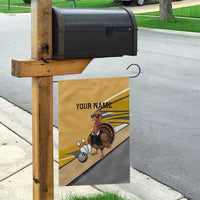 Personalized Cool Turkey Bowling Garden Flag with Sunglasses Pins - Wonder Print Shop