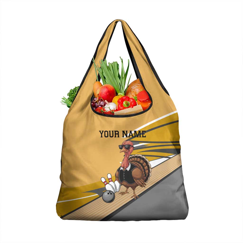 Personalized Cool Turkey Bowling Grocery Bag with Sunglasses Pins - Wonder Print Shop
