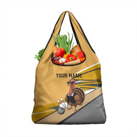Personalized Cool Turkey Bowling Grocery Bag with Sunglasses Pins - Wonder Print Shop