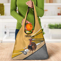 Personalized Cool Turkey Bowling Grocery Bag with Sunglasses Pins - Wonder Print Shop