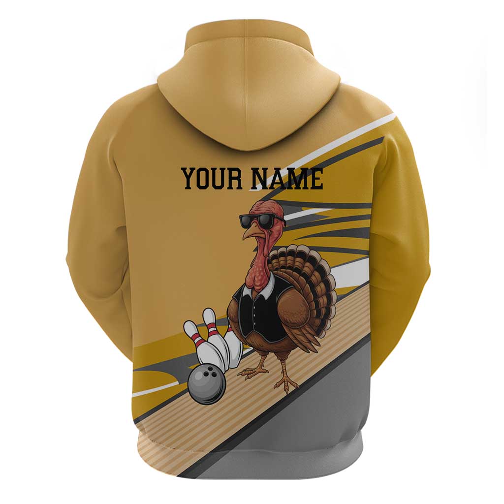 Personalized Cool Turkey Bowling Hoodie with Sunglasses Pins - Wonder Print Shop