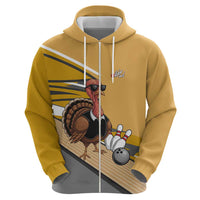 Personalized Cool Turkey Bowling Hoodie with Sunglasses Pins - Wonder Print Shop