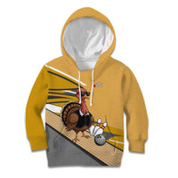 Personalized Cool Turkey Bowling Kid Hoodie with Sunglasses Pins - Wonder Print Shop