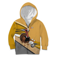 Personalized Cool Turkey Bowling Kid Hoodie with Sunglasses Pins - Wonder Print Shop