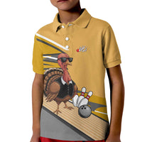 Personalized Cool Turkey Bowling Kid Polo Shirt with Sunglasses Pins - Wonder Print Shop