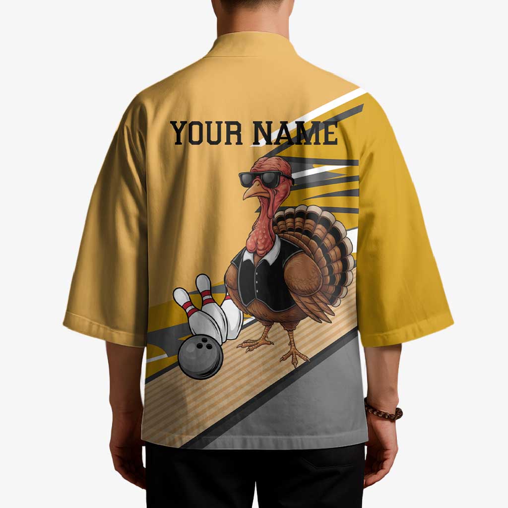 Personalized Cool Turkey Bowling Kimono with Sunglasses Pins - Wonder Print Shop