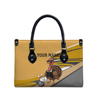 Personalized Cool Turkey Bowling Leather Bag with Sunglasses Pins - Wonder Print Shop