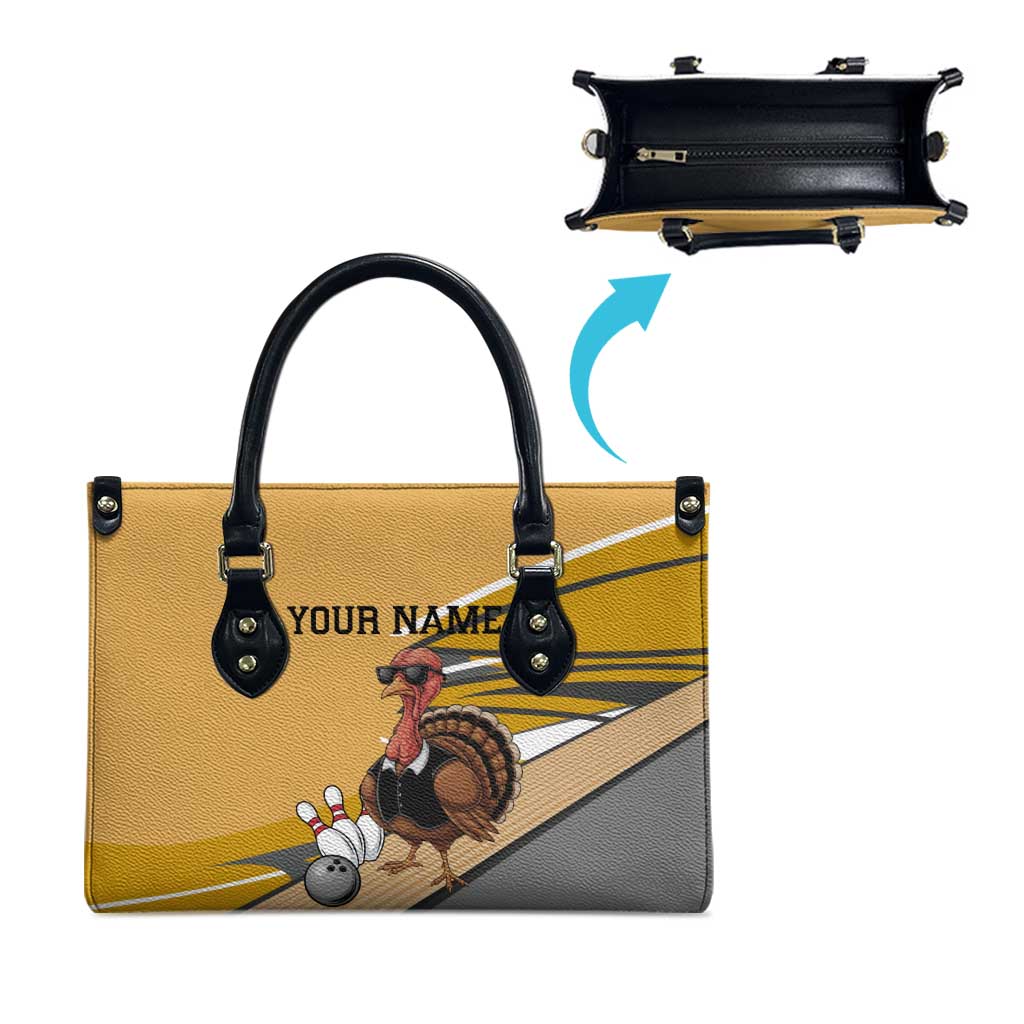 Personalized Cool Turkey Bowling Leather Bag with Sunglasses Pins - Wonder Print Shop