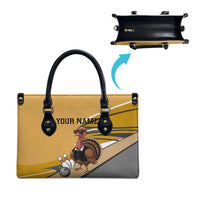 Personalized Cool Turkey Bowling Leather Bag with Sunglasses Pins - Wonder Print Shop