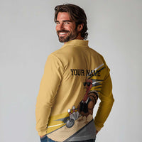 Personalized Cool Turkey Bowling Long Sleeve Polo Shirt with Sunglasses Pins - Wonder Print Shop