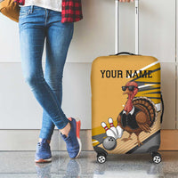 Personalized Cool Turkey Bowling Luggage Cover with Sunglasses Pins - Wonder Print Shop