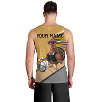 Personalized Cool Turkey Bowling Men Tank Top with Sunglasses Pins - Wonder Print Shop