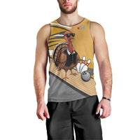 Personalized Cool Turkey Bowling Men Tank Top with Sunglasses Pins - Wonder Print Shop