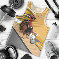 Personalized Cool Turkey Bowling Men Tank Top with Sunglasses Pins - Wonder Print Shop