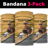 Personalized Cool Turkey Bowling Neck Gaiter with Sunglasses Pins - Wonder Print Shop