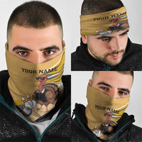 Personalized Cool Turkey Bowling Neck Gaiter with Sunglasses Pins - Wonder Print Shop