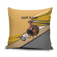 Personalized Cool Turkey Bowling Pillow Cover with Sunglasses Pins - Wonder Print Shop