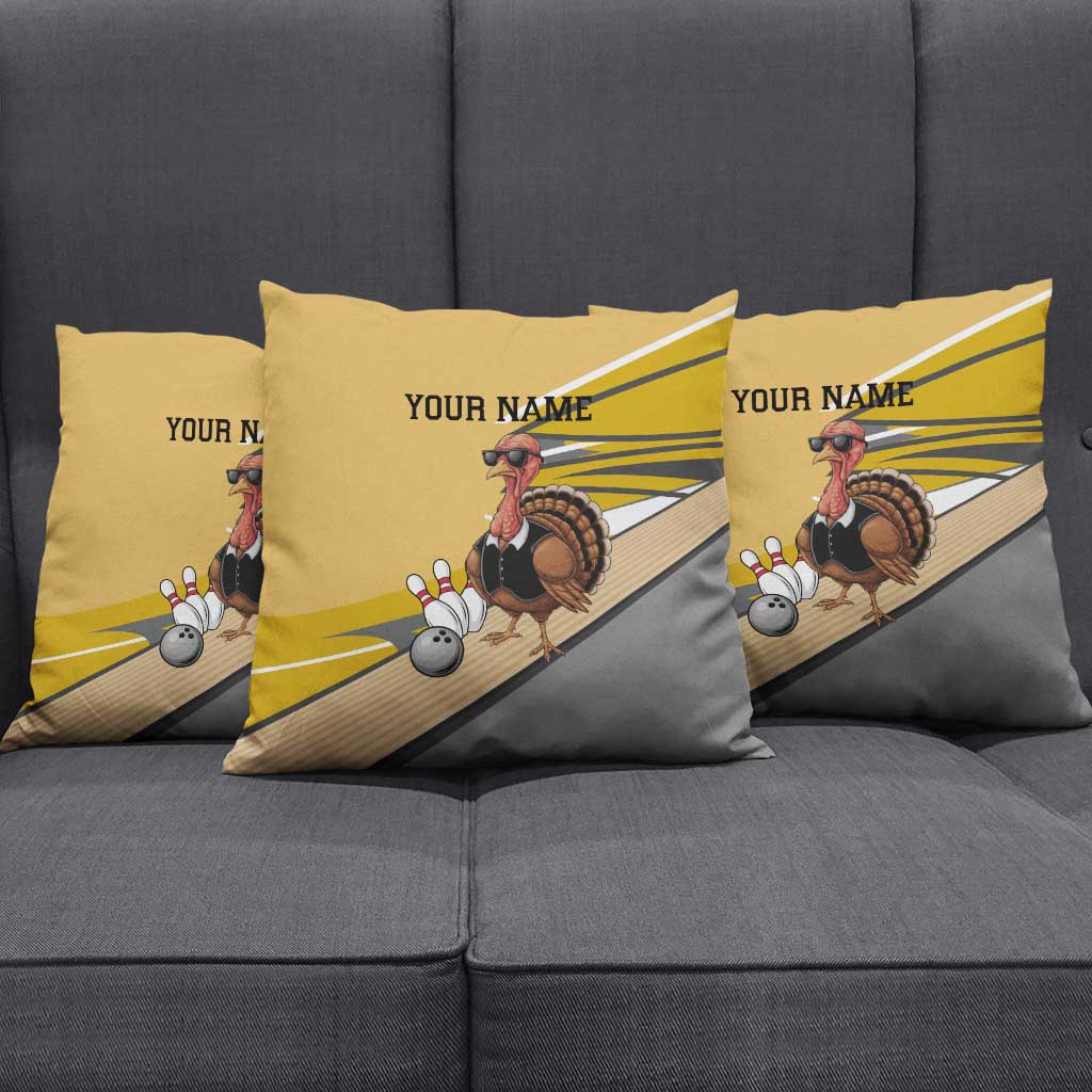 Personalized Cool Turkey Bowling Pillow Cover with Sunglasses Pins - Wonder Print Shop
