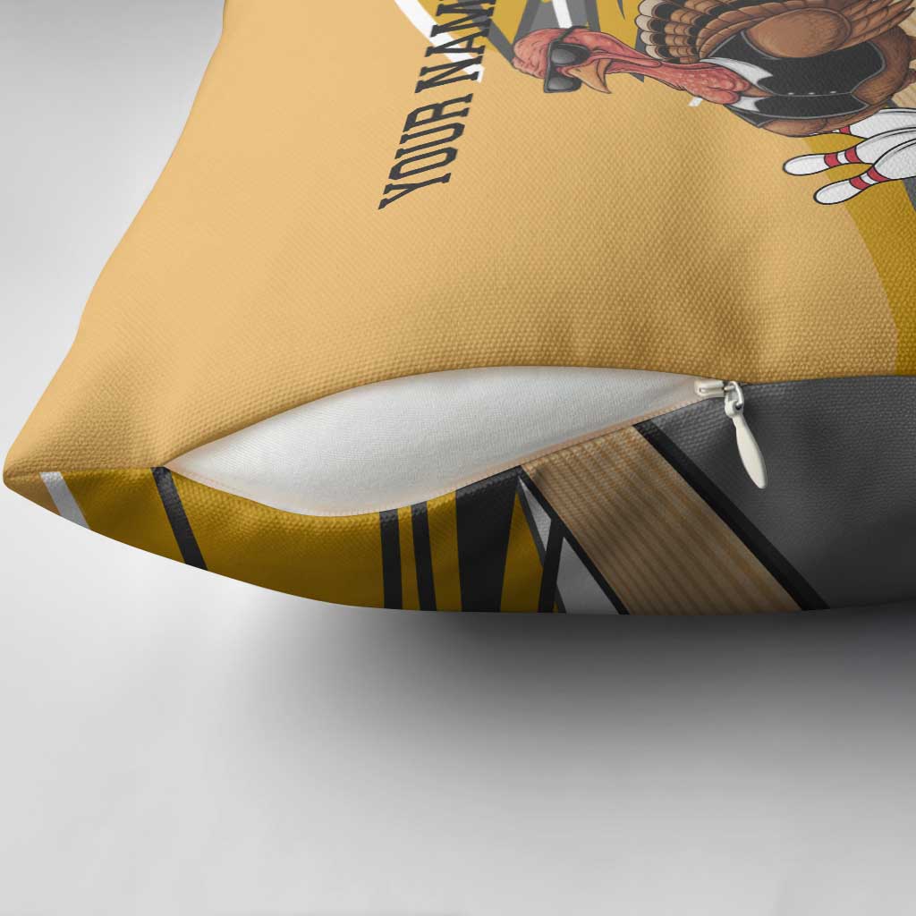 Personalized Cool Turkey Bowling Pillow Cover with Sunglasses Pins - Wonder Print Shop