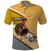 Personalized Cool Turkey Bowling Polo Shirt with Sunglasses Pins - Wonder Print Shop