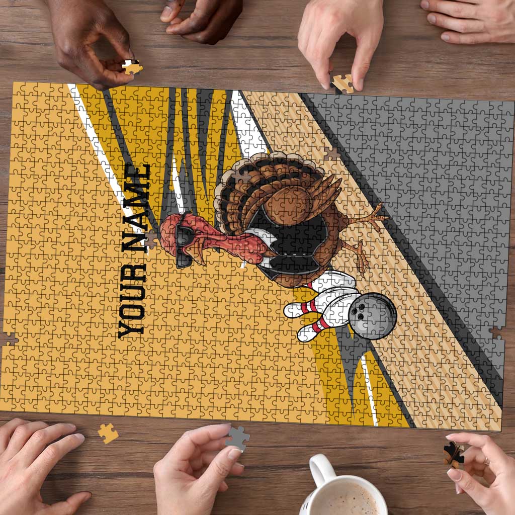 Personalized Cool Turkey Bowling Puzzle with Sunglasses Pins - Wonder Print Shop