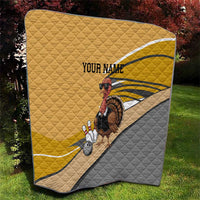 Personalized Cool Turkey Bowling Quilt with Sunglasses Pins - Wonder Print Shop