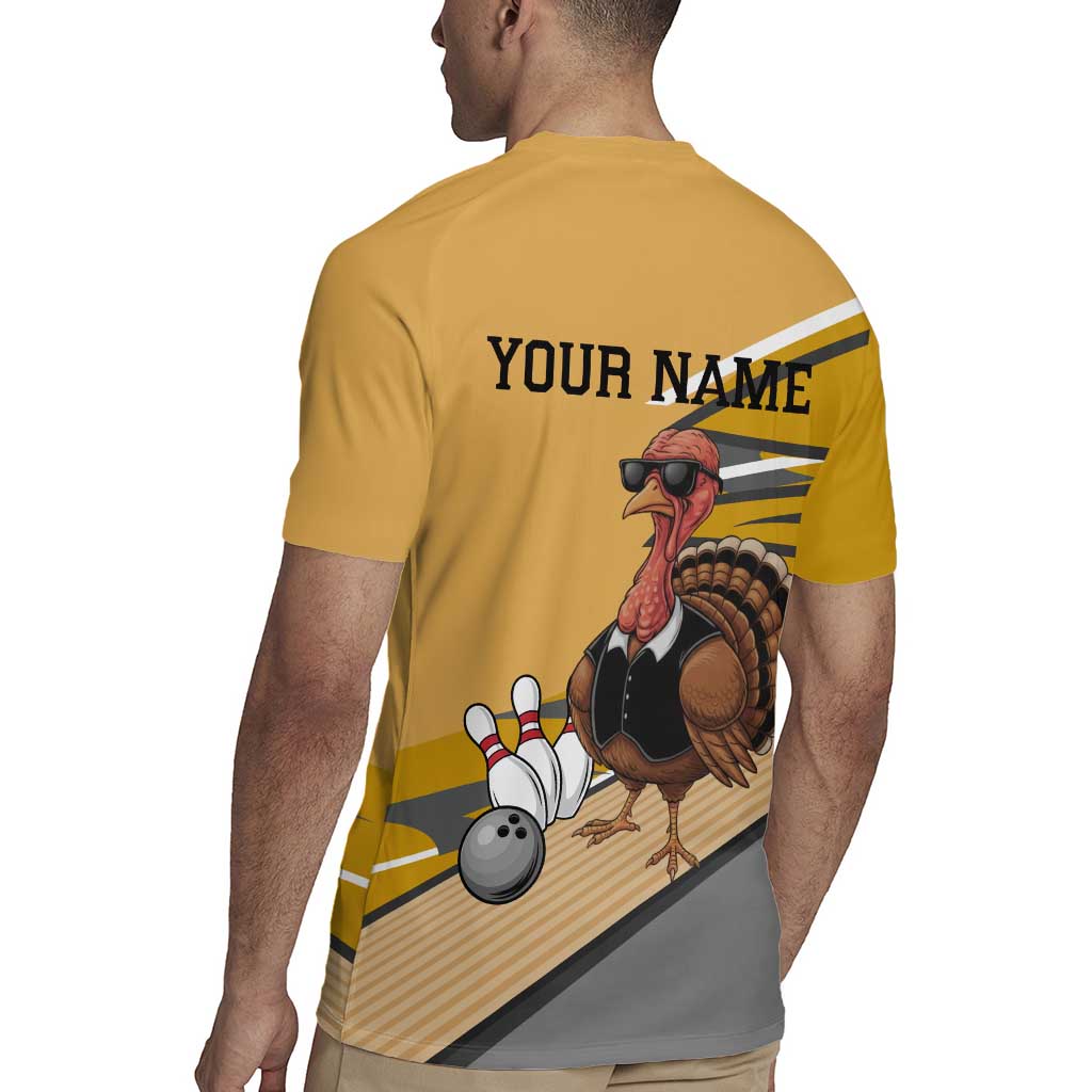 Personalized Cool Turkey Bowling Rugby Jersey with Sunglasses Pins - Wonder Print Shop