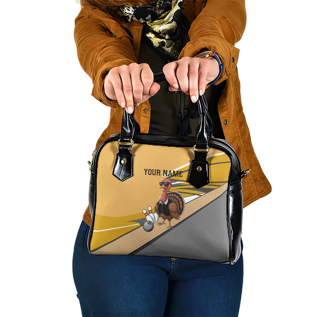 Personalized Cool Turkey Bowling Shoulder Handbag with Sunglasses Pins - Wonder Print Shop