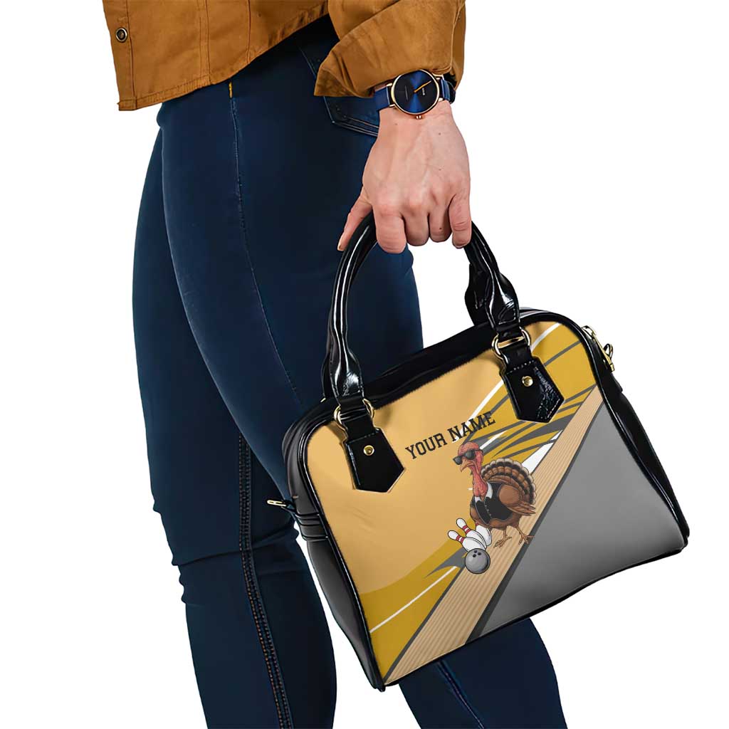 Personalized Cool Turkey Bowling Shoulder Handbag with Sunglasses Pins - Wonder Print Shop