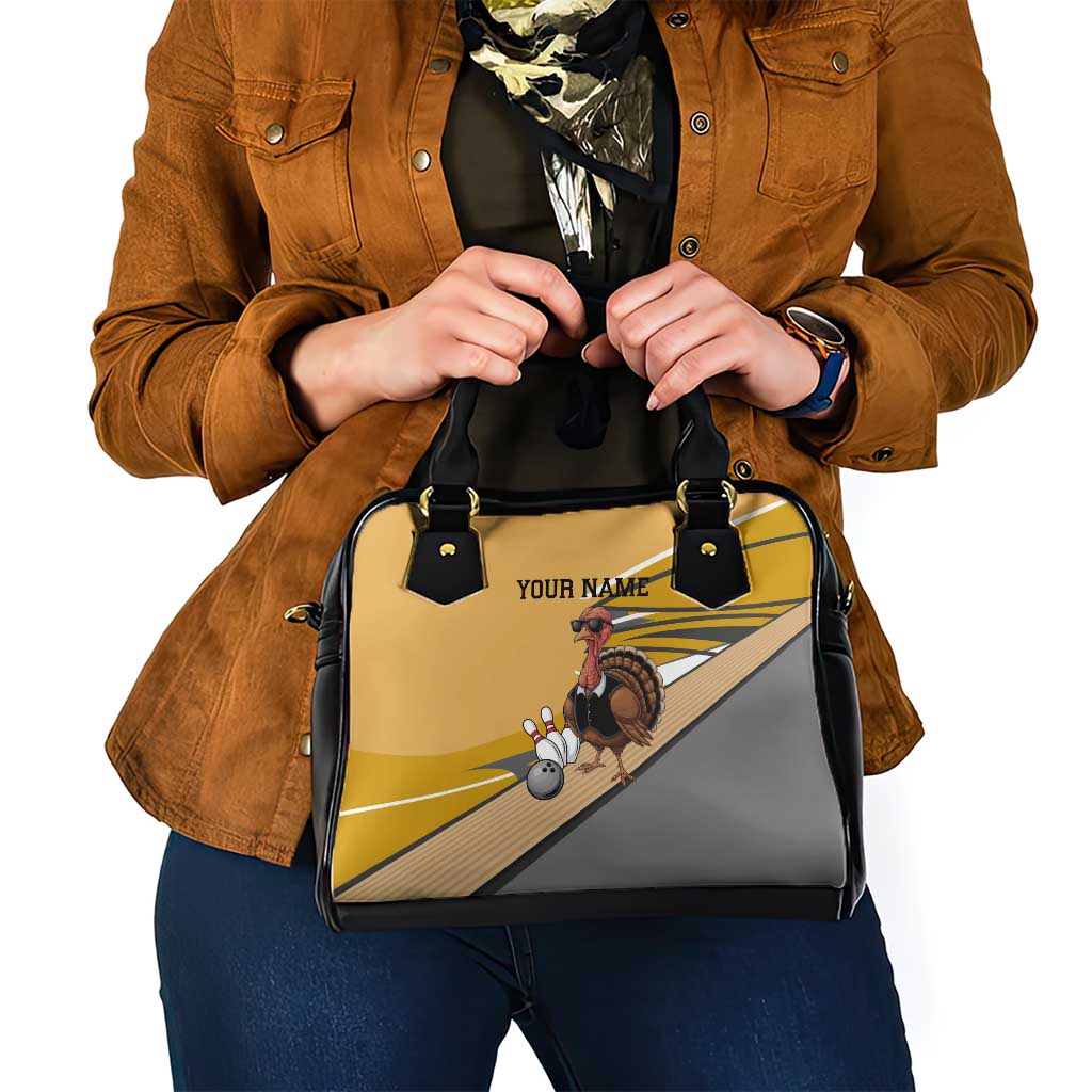 Personalized Cool Turkey Bowling Shoulder Handbag with Sunglasses Pins - Wonder Print Shop