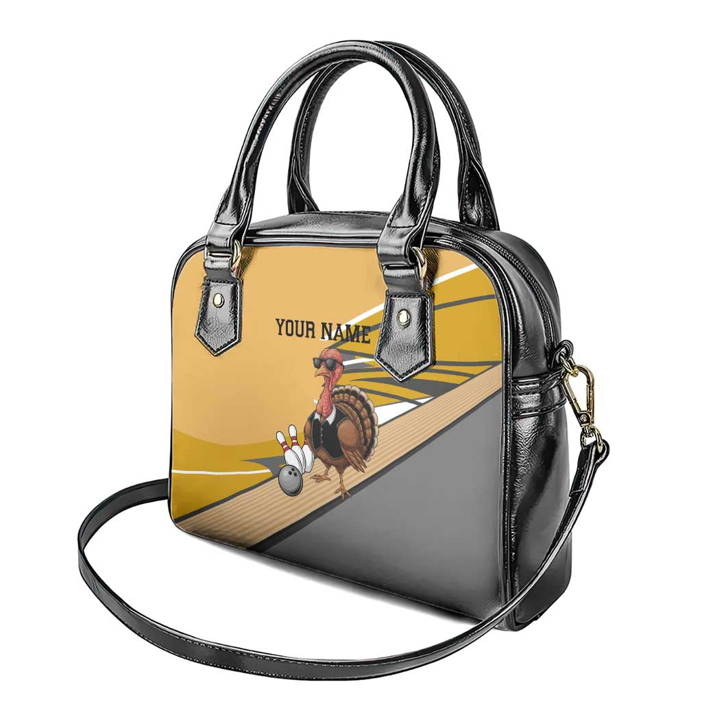 Personalized Cool Turkey Bowling Shoulder Handbag with Sunglasses Pins - Wonder Print Shop