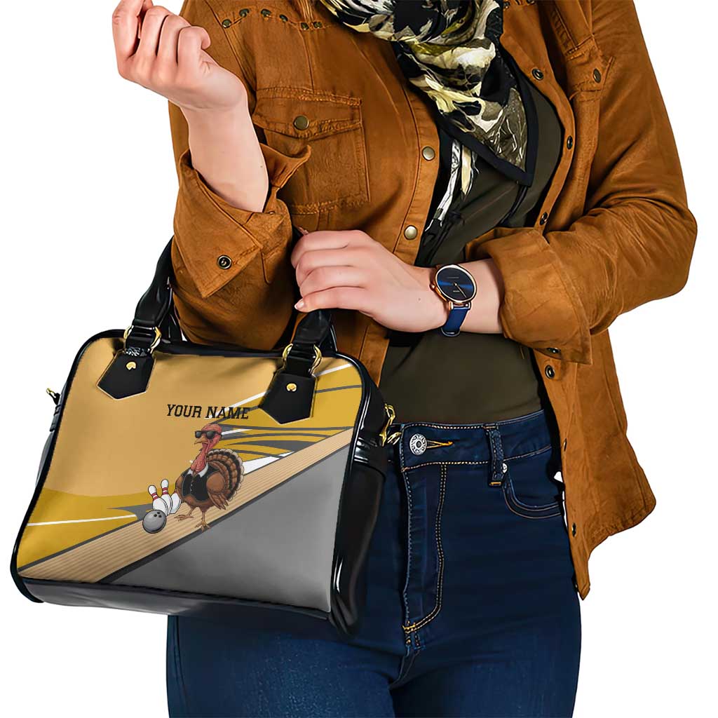 Personalized Cool Turkey Bowling Shoulder Handbag with Sunglasses Pins - Wonder Print Shop