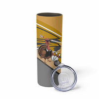 Personalized Cool Turkey Bowling Skinny Tumbler with Sunglasses Pins - Wonder Print Shop