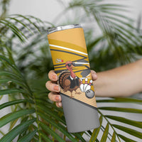 Personalized Cool Turkey Bowling Skinny Tumbler with Sunglasses Pins - Wonder Print Shop
