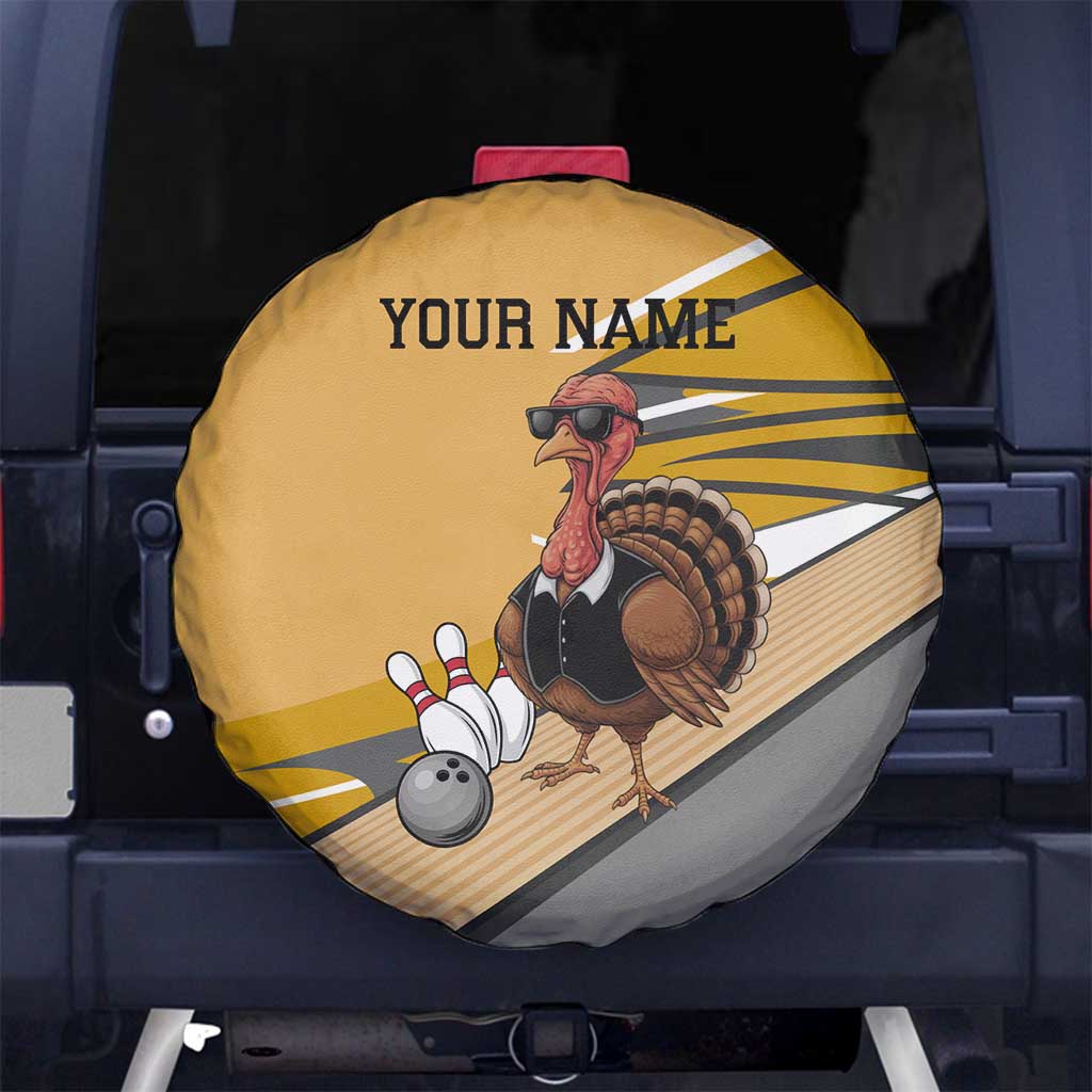 Personalized Cool Turkey Bowling Spare Tire Cover with Sunglasses Pins - Wonder Print Shop