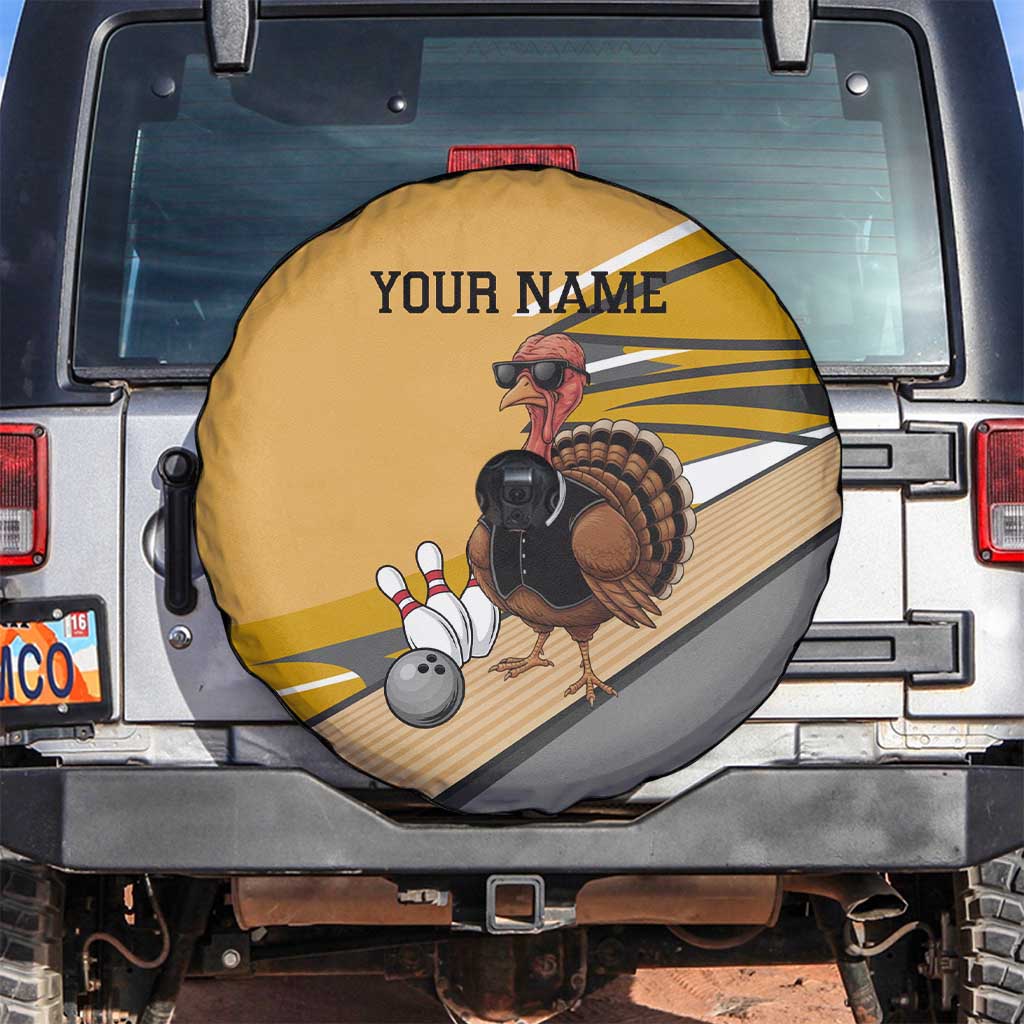 Personalized Cool Turkey Bowling Spare Tire Cover with Sunglasses Pins - Wonder Print Shop