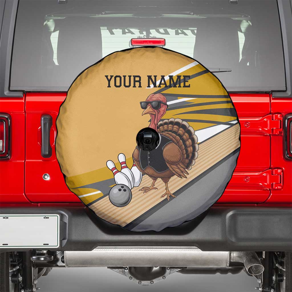 Personalized Cool Turkey Bowling Spare Tire Cover with Sunglasses Pins - Wonder Print Shop
