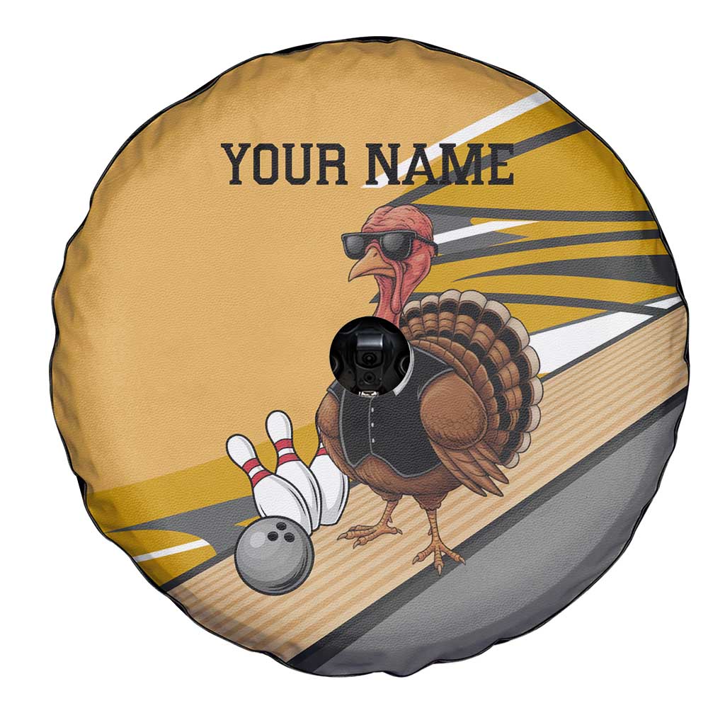 Personalized Cool Turkey Bowling Spare Tire Cover with Sunglasses Pins - Wonder Print Shop