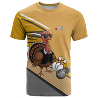 Personalized Cool Turkey Bowling T Shirt with Sunglasses Pins - Wonder Print Shop