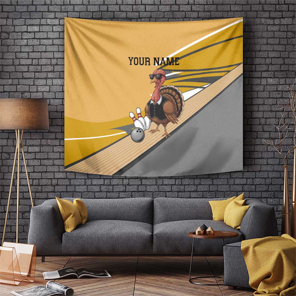 Personalized Cool Turkey Bowling Tapestry with Sunglasses Pins - Wonder Print Shop