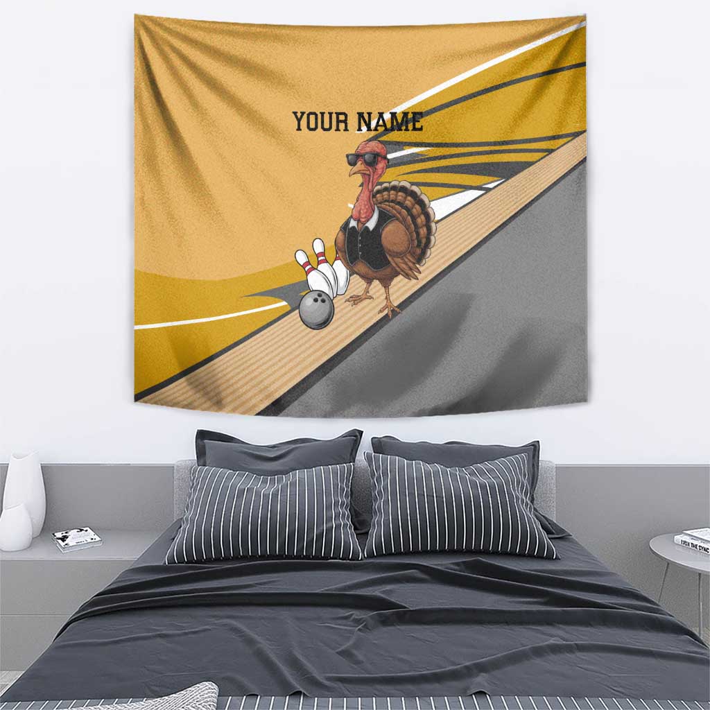 Personalized Cool Turkey Bowling Tapestry with Sunglasses Pins - Wonder Print Shop