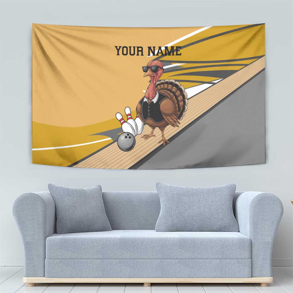 Personalized Cool Turkey Bowling Tapestry with Sunglasses Pins - Wonder Print Shop
