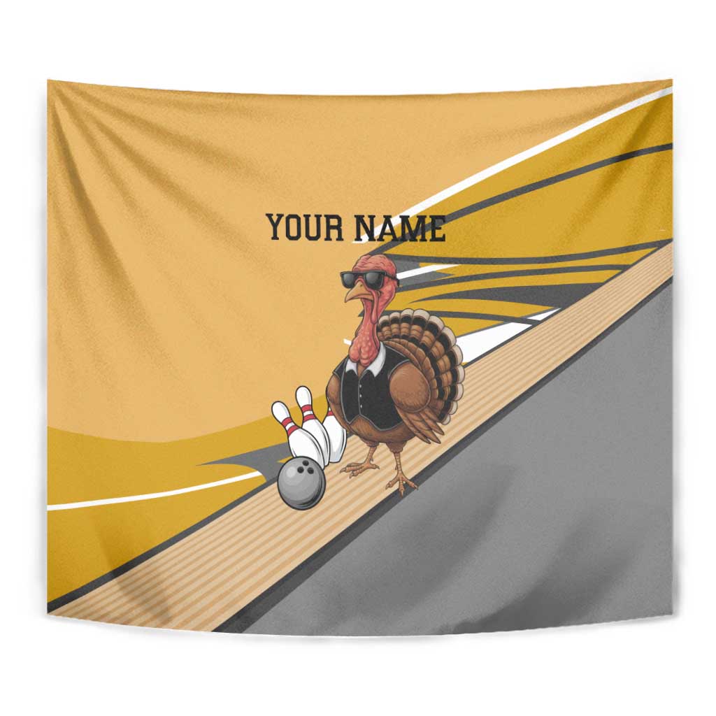 Personalized Cool Turkey Bowling Tapestry with Sunglasses Pins - Wonder Print Shop