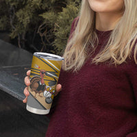 Personalized Cool Turkey Bowling Tumbler Cup with Sunglasses Pins - Wonder Print Shop