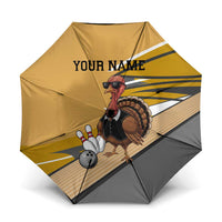 Personalized Cool Turkey Bowling Umbrella with Sunglasses Pins - Wonder Print Shop