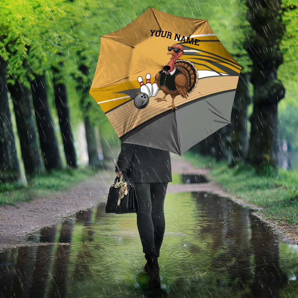 Personalized Cool Turkey Bowling Umbrella with Sunglasses Pins - Wonder Print Shop