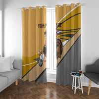Personalized Cool Turkey Bowling Window Curtain with Sunglasses Pins - Wonder Print Shop