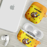 Personalized Funny Turkey Darts AirPods Case with Sunglasses Dartboard - Wonder Print Shop