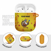 Personalized Funny Turkey Darts AirPods Case with Sunglasses Dartboard - Wonder Print Shop